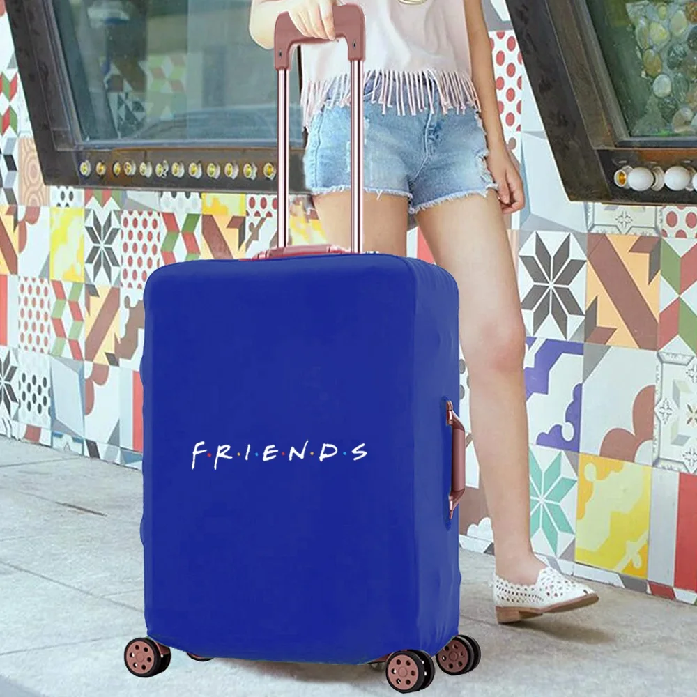 Luggage Case Elasticity Dust-proof Travel Accessory Protective Cover Apply To 18-28 Inch Friends Print Trolley Suitcase Covers