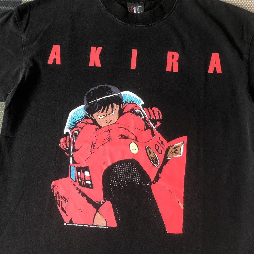 SAINT OF MICHAEL Streetwear Akira Cartoon Locomotive Graphics Vintage Clothing Casual Loose Tops Tees T Shirt For Men Unisex