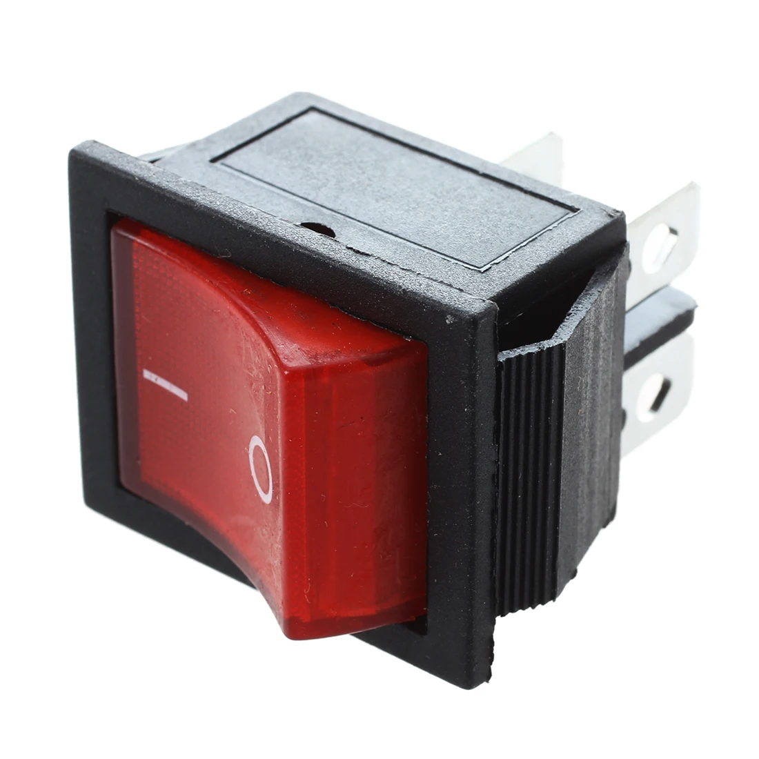 16A/250VAC 20A/125VAC Red Indicator Light 4 Pin ON/OFF DPST Rocker Switch 2 PcsAB32