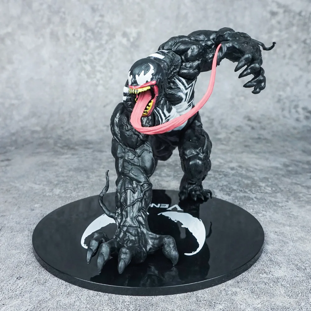 Muñeco de decoración de modelo hecho a mano, Venom Villain Alliance, Spider Man, Anime, PVC sólido, posición tumbada, novedad de 2024