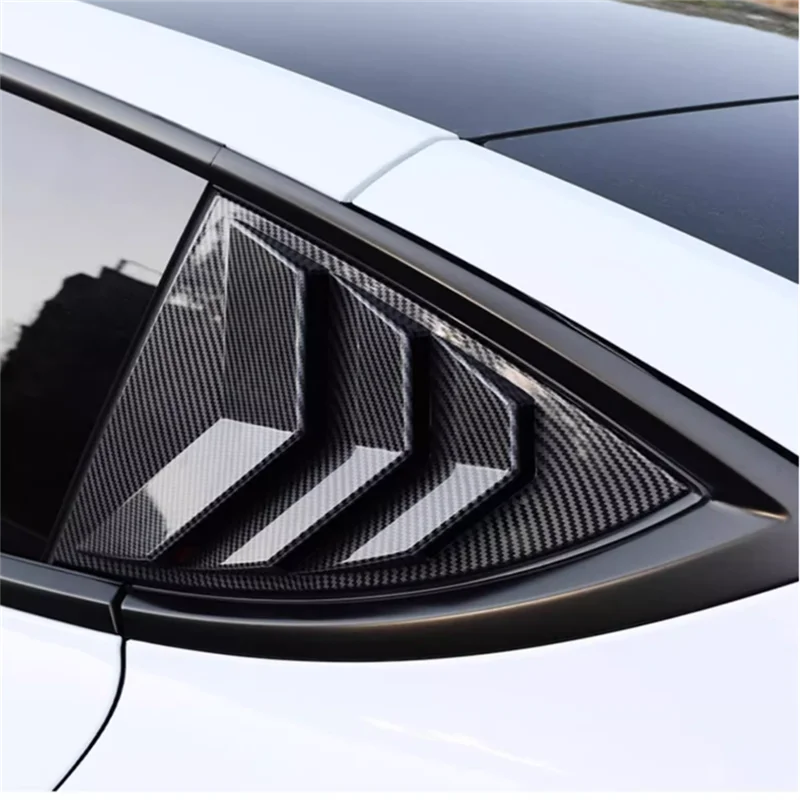

For TESLA MODEL-3 MODEL3 2024 Exterior Accessories Rear Window Blinds Side Louvers Vent Rear Window Louvers Cover Trim