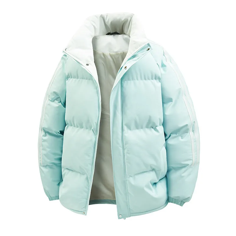 

Street Wear New Fashion Men Stand Collar Casual Down Jackets Quality Male Thicker Warm Parkas Couple Loose Winter Coats Size 3XL