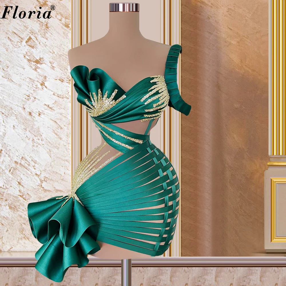 New Fashion Mini Green Cocktail Dresses Mermaid Sexy Special Prom Dresses Evening Wear Vestidos De Gala Night Club Gowns Custom