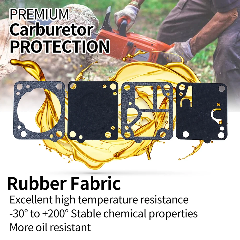 مجموعة إصلاح المكربن ، قطع غيار منشار ، مناسبة لـ mcculh ، حشية ماك صغيرة