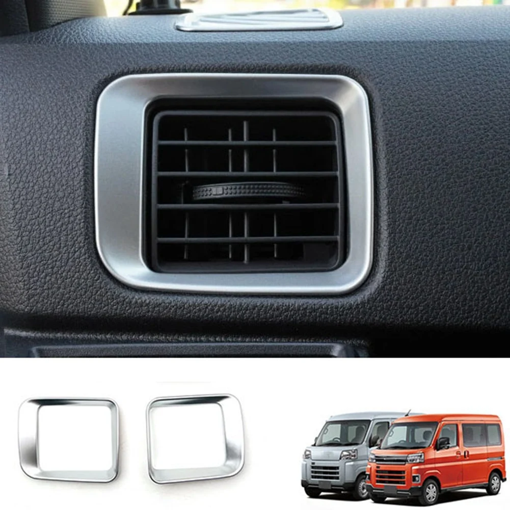 Car Matte Silver Dashboard Side Air Vent Housing Outlet Frame Decorative Cover Trim for Daihatsu ATRAI HIJET CARGO 2022