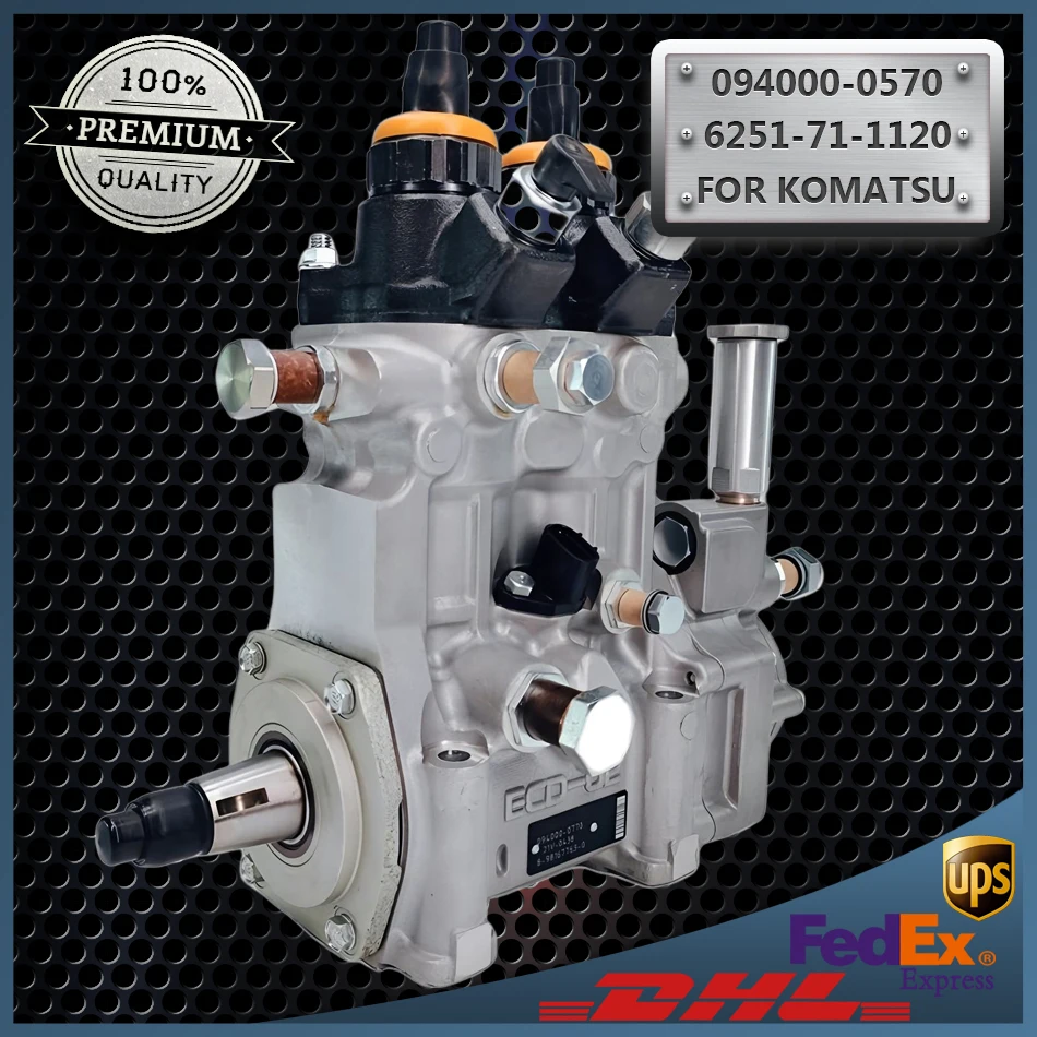 

High Quality Diesel Common Rail Fuel Pump 094000-0570 6251-71-1120 for Komatsu 6D125 Diesel Engine PC400-7 PC400-8 Excavator