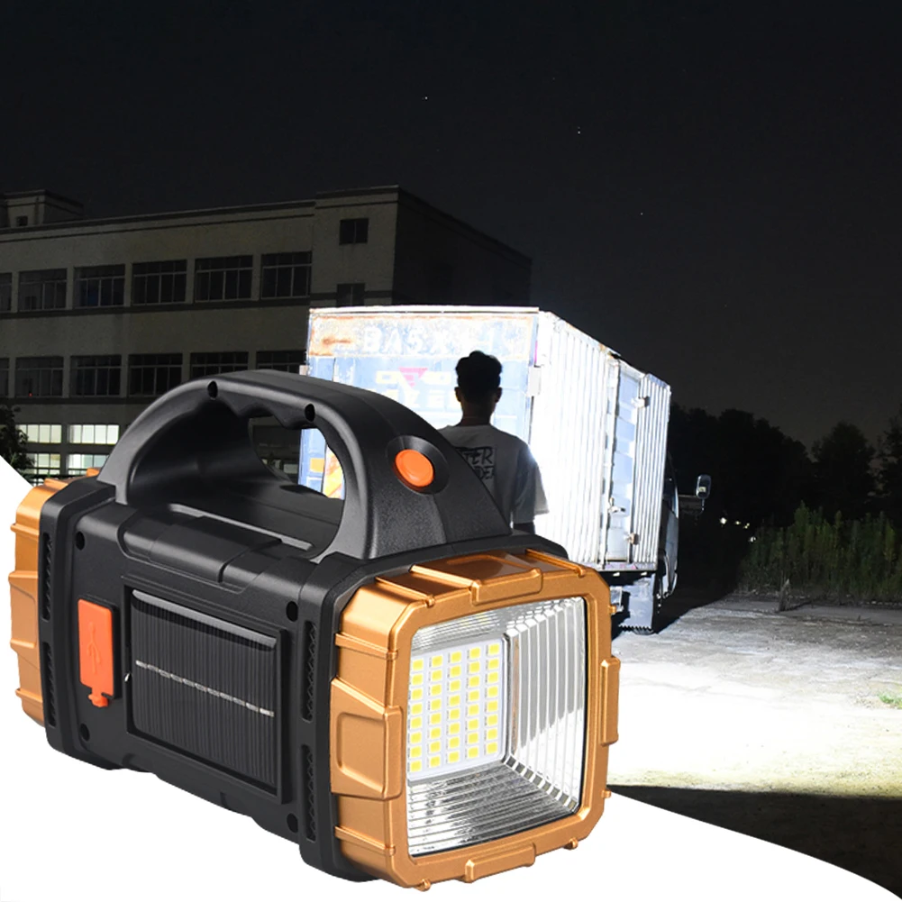 ไฟฉายแคมป์ปิ้งพาวเวอร์แบงค์ 8 โหมดไฟ LED กำลังสูงไฟฉาย USB ชาร์จได้ 1500mAh พลังงานแสงอาทิตย์สำหรับเหตุฉุกเฉินกลางแจ้ง