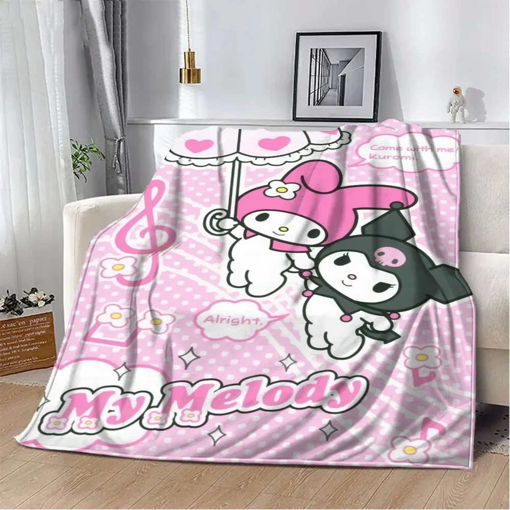 K-KUROMI Sofa Throw Blanket Luxury Bedding Thin Wadding Blanket King Size Fluffy Soft Blankets and Throws Warm Blankets for Cold