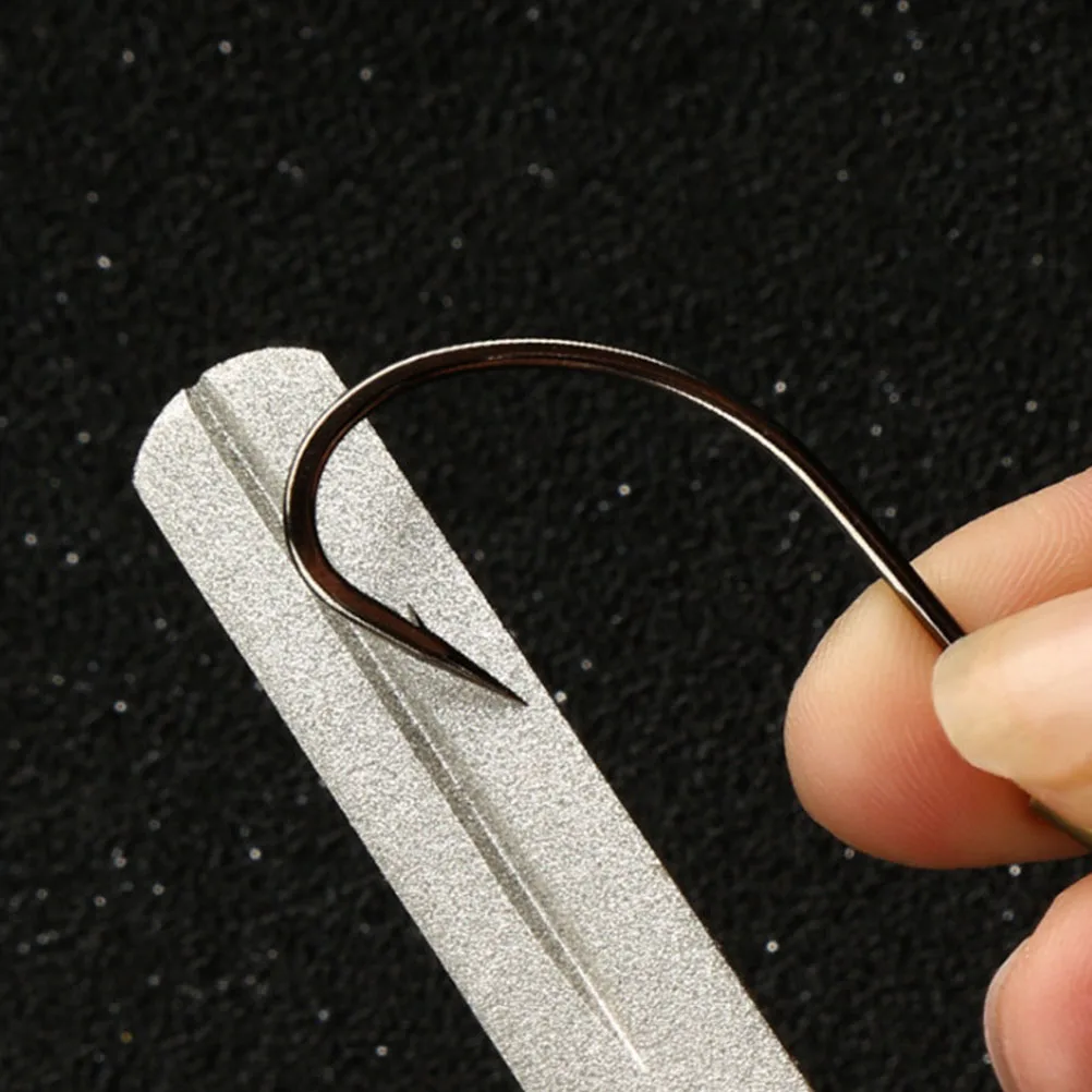

Diamond File Double Groove Grinding Tool Fish Hook Sharpener Hanging Strap Double Sided Sharpening Stone Coarse Fine Grinding