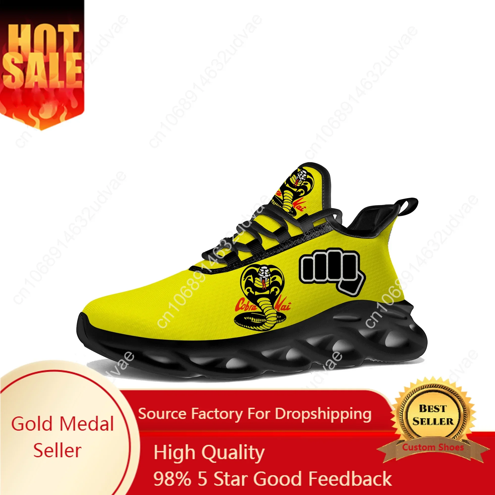 Thai Venomous Snake Cobra Kai  Flats Sneakers Mens Womens Sports Running Shoes High Quality Sneaker Customized Made Shoe