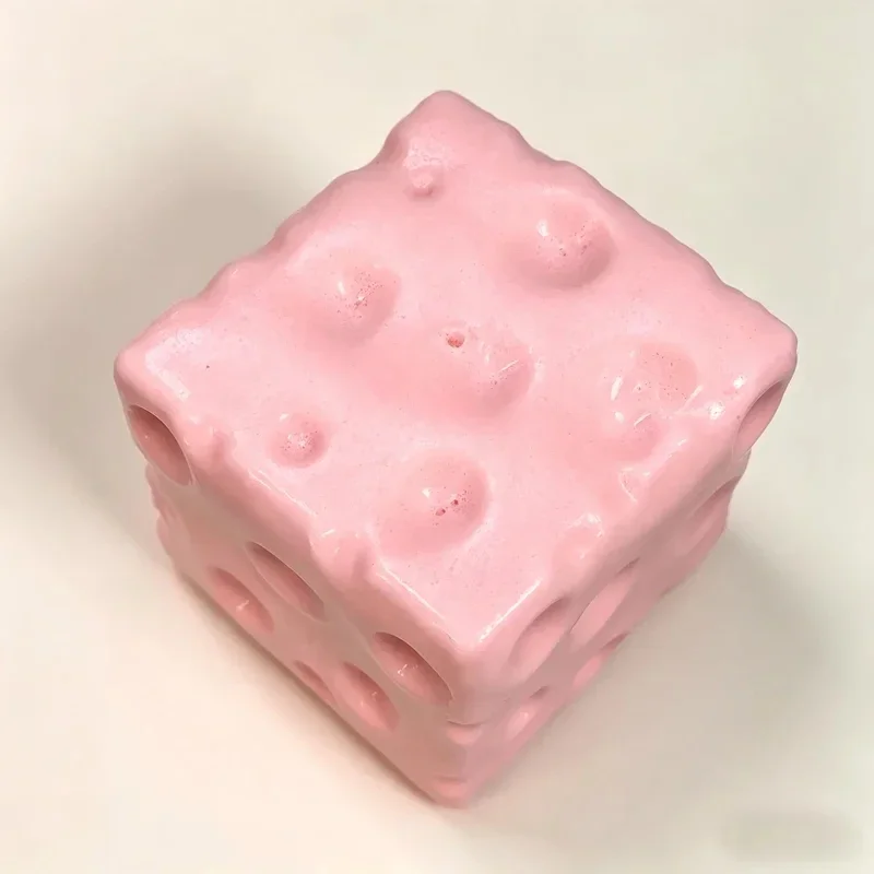2026 NEW Big Cheese Cube Stress Ball, Shapeable Non-Bounce Squeeze Fidget Toy, Sensory Relief Anti-Stress 6cm Large size