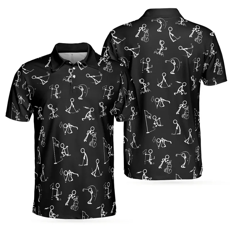 Harajuku floral impressão 3d camisas polo de manga curta para roupas masculinas moda legal alta qualidade golfe tshirts botão camisa polo