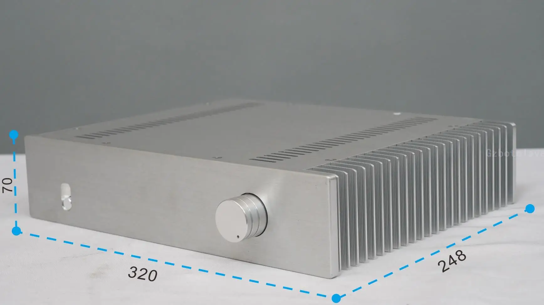 Amplificatore di potenza completamente in alluminio Telaio fai-da-te dissipatore di calore singolo amplificatore audio Scatola di custodia 3207S