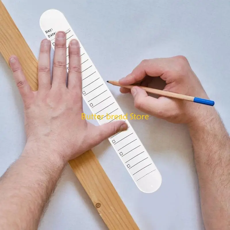 

W89C Многофункциональные браслеты, блокнот для заметок, линейка, записываемые стираемые браслеты с напоминаниями на запястье для