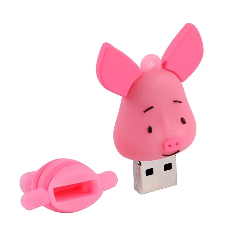 Free Key Chain Cartoon Tiger USB Flash Drives Donkey Pen Drives Real Capacity Memory Stick Pig U Disk 64GB/32GB/16GB/8GB/4GB