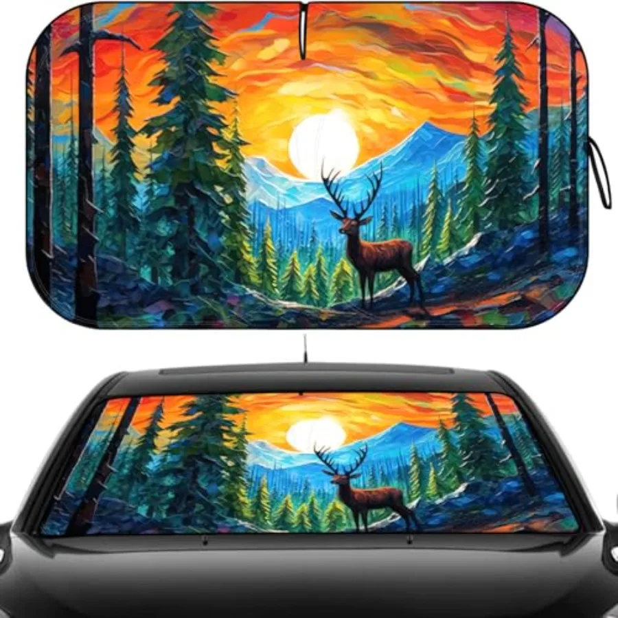 

Windshield Sun Shade - Windshield Sun Shade Foldable, Car Sun Shade Windshield Keeps Interior Cool, Foldable Sunshade for Car W