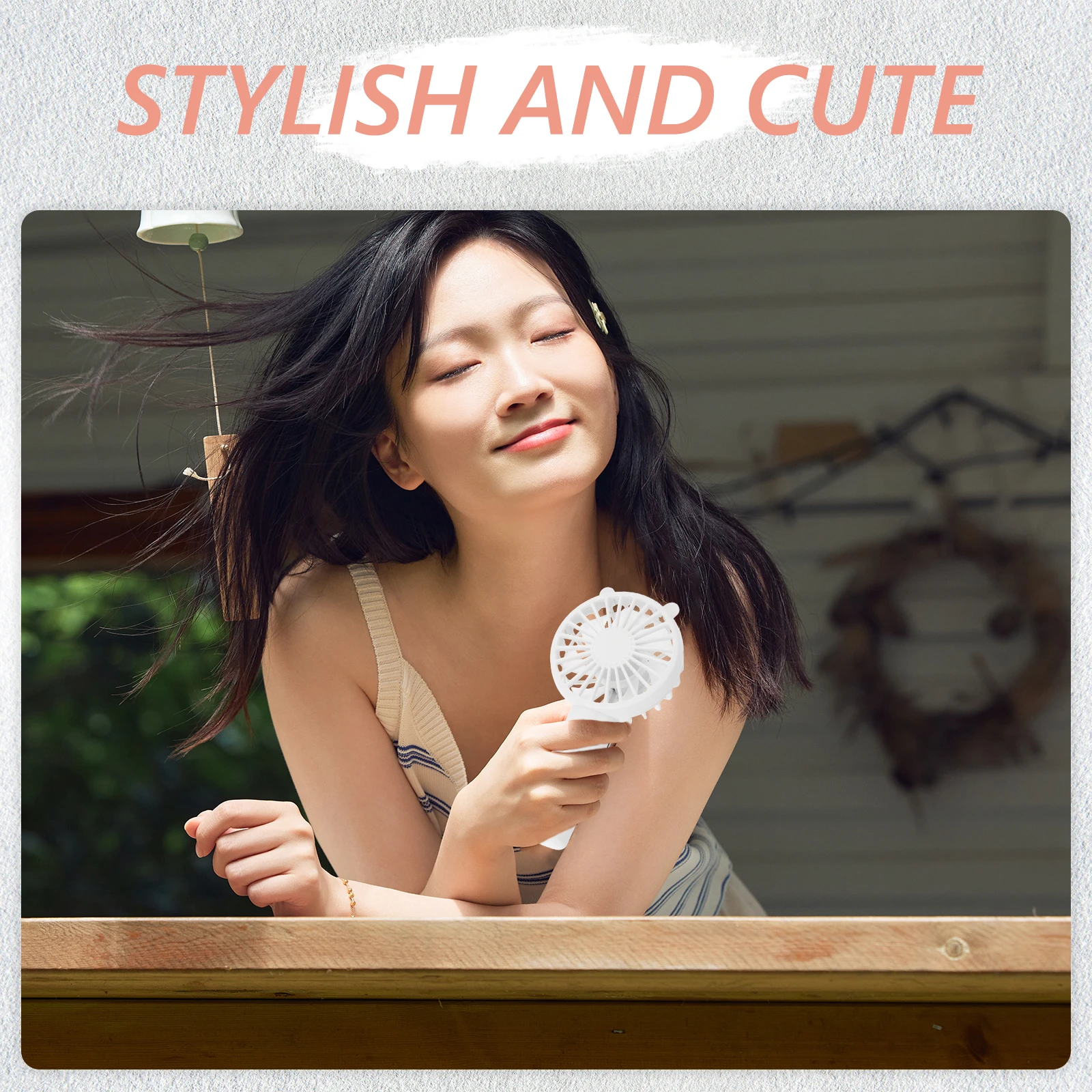 Portable Mini Rechargeable Usb Handheld Summer With Digital Display Silent Operation Long Life Travel Outdoor Indoor Use