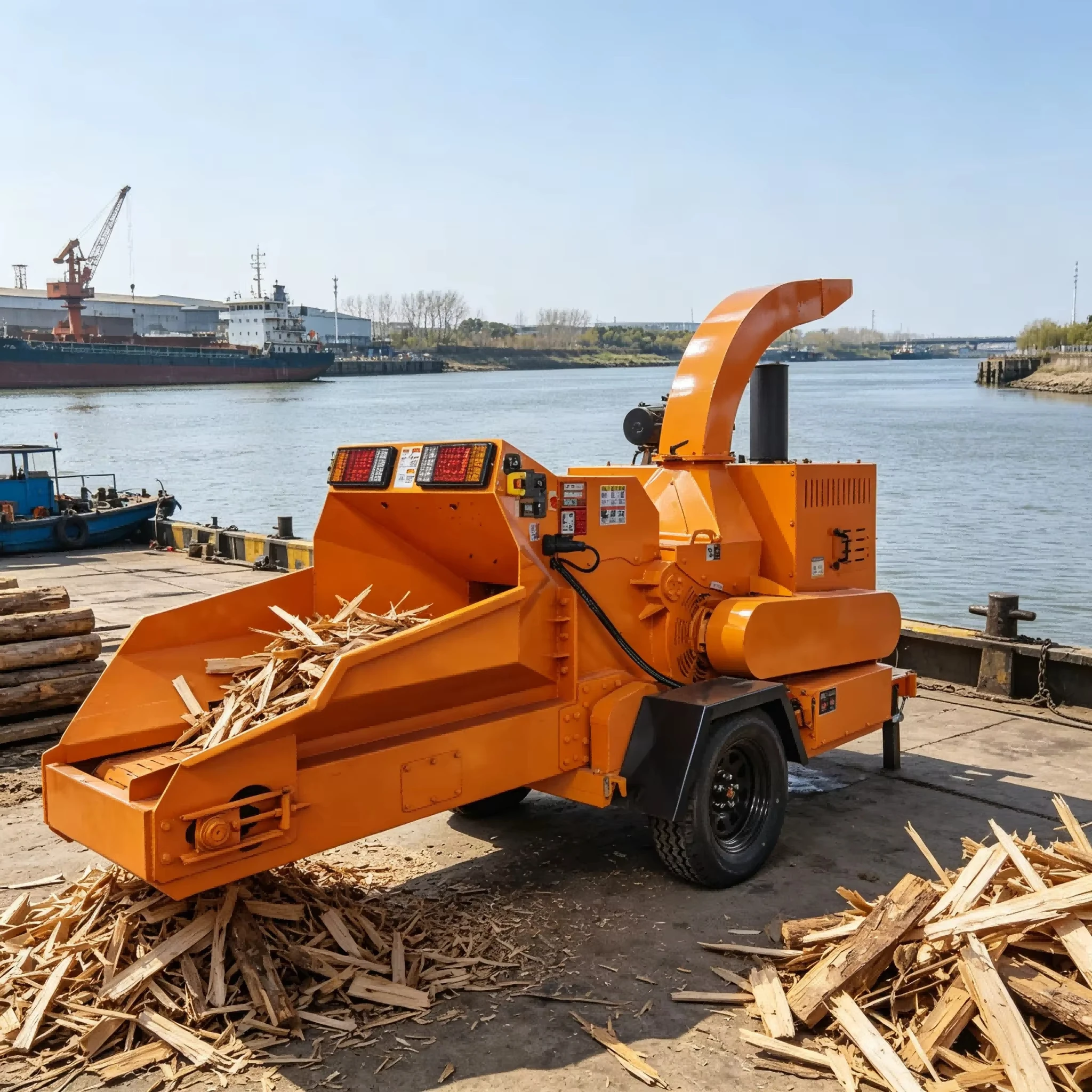 Factory Direct 32/102HP Wood Chipper Shredder Farm Widely Using Wood Chipper Shredder Braches Wood Splitter Crushing Machine