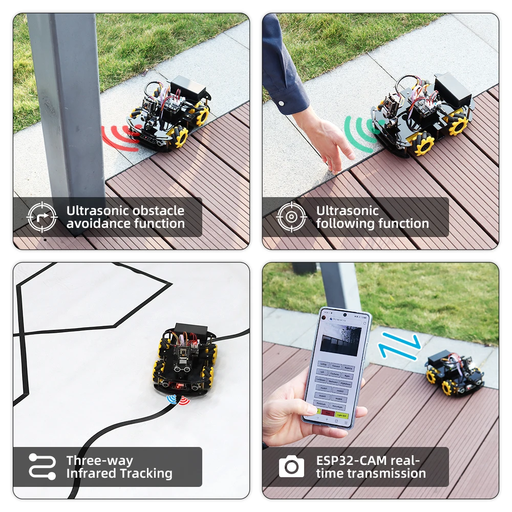 ESP32 Robot Starter Kit For Arduino Programming with Camera and Codes Learning Develop Skill Full Version Smart Automation Set