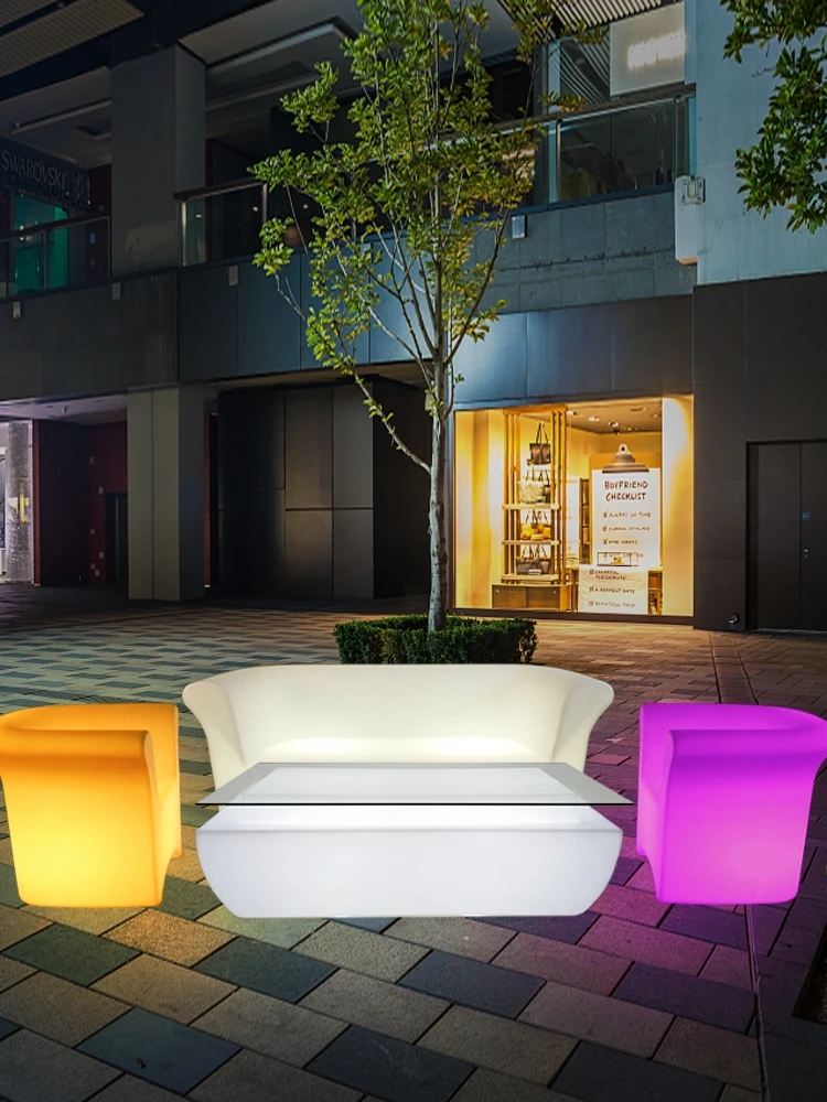 

Bar furniture led light coffee table simple KTV sofa stool scattered table outdoor chair bar table hotel card table