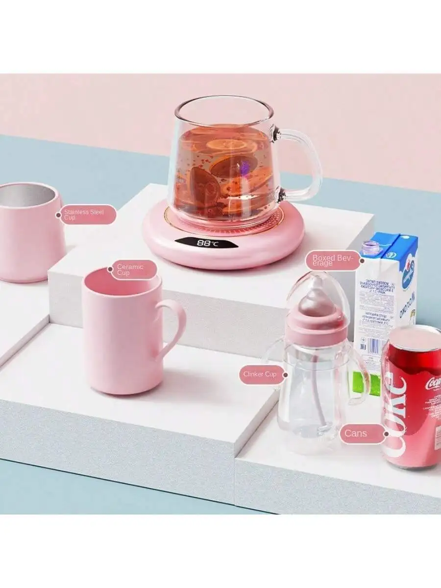 USB Heated Coasters, Thermostatic Coasters, Heaters, Office Smart Drink Heaters, Suitable For Most Cups. Outdoor Camping Picnic