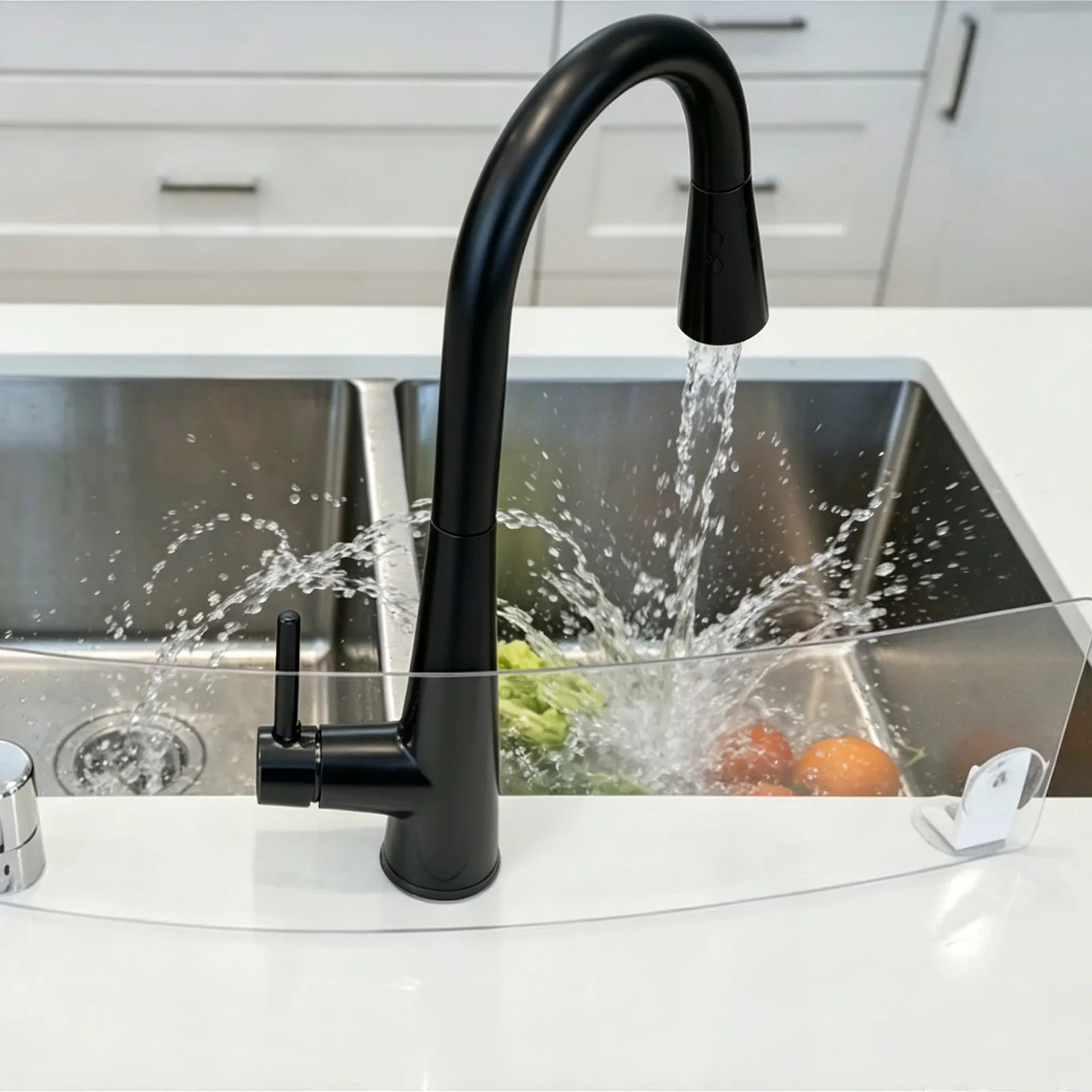 Waterproof Kitchen Splash Guard Barrier 60x80cm Silicone Sink Edge Protector Splash Proof Panel for Countertop Water Stopper