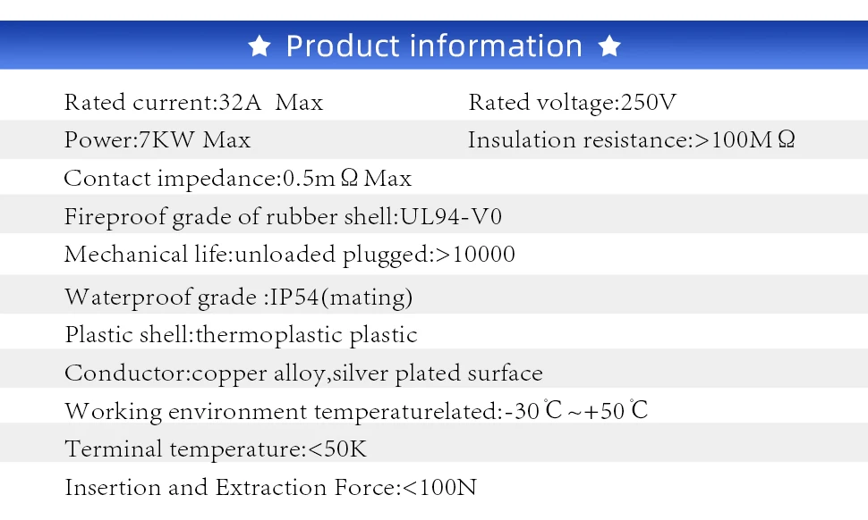 EVqiaoy Typ1-zu-Typ2-Adapter 32A EV-Ladestecker SAE J1772 EV-Ladegerät Typ 2 für Elektrofahrzeuge – Detail 6
