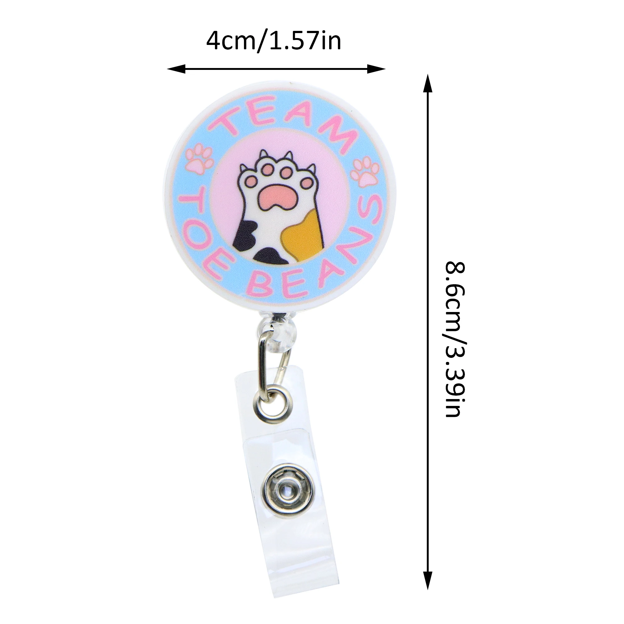 Nurse Life Acrylic Retractable Nurse Badge Holder Reel With Clip ID Card Holder Hospital Nursing Badge Reel Retractable