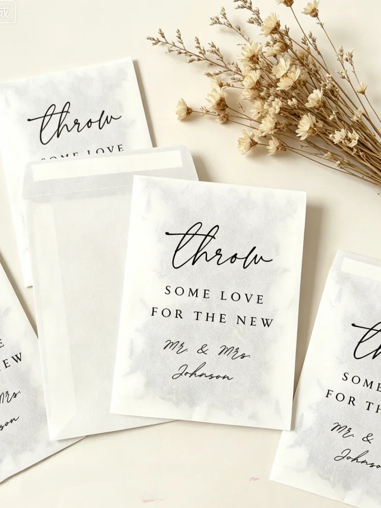

Customized Biodegradable Glassine Bags Wedding Confetti Compostable Confetti for Wedding Exit Decor