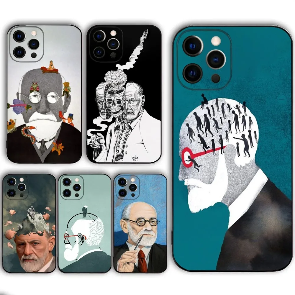 S-Sigmund psychoanalysis Freud   Phone Case  For IPHONE 15,13,14,12,Mini ,11, Xr, X ,Xs Pro Max 8, 7 Plus Back Cover