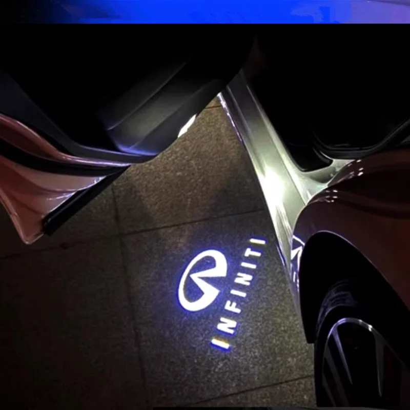 

2Pcs LED Car Door Welcome Light Logo Laser Projector Lamp for Infiniti Fx35 Q50 QX60 QX50 Q59 Q70 Q30 G37 G35 Ghost Shadow Lamps