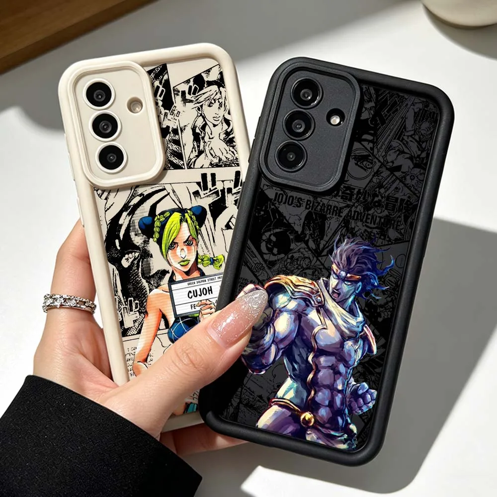 Trendy Anime J-JOJO Silicone Case For Samsung Galaxy A71 A57 A56 A55 A54 A53 A52s A17 A16 A06 Eye Ladder Phone Case