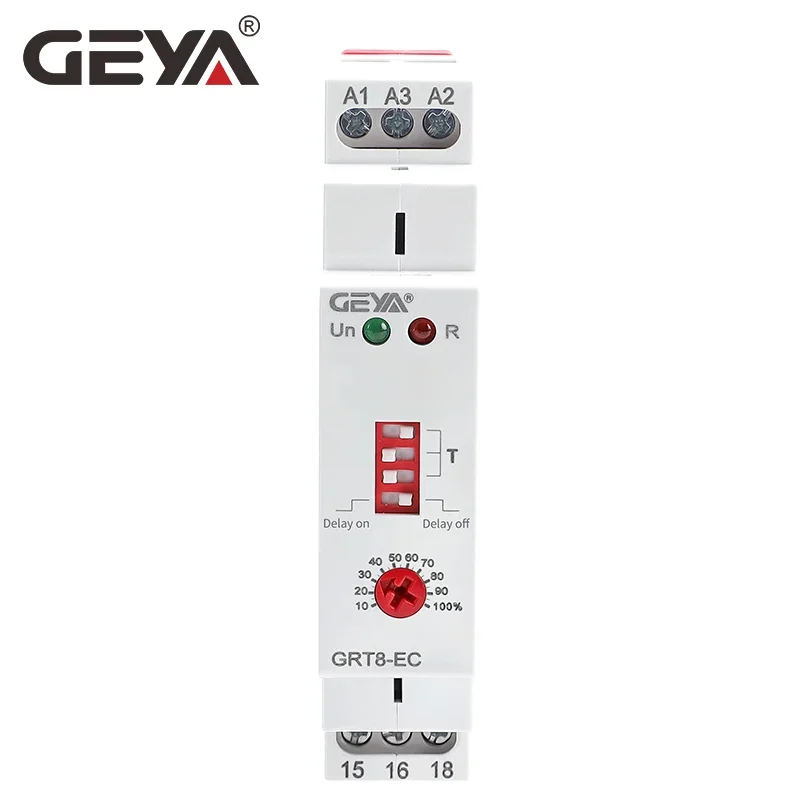 GEYA GRT8-EC 10A on Delay or off Delay Timer Relay AC220V/DC24V AC380V Time Relay CE CB ROHS