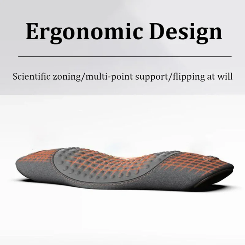Multifunctional Electric Heating Massage Lumbar Pillow Waist Protcetion Relax Cushion Ergonomically Designed Waist Support Pad