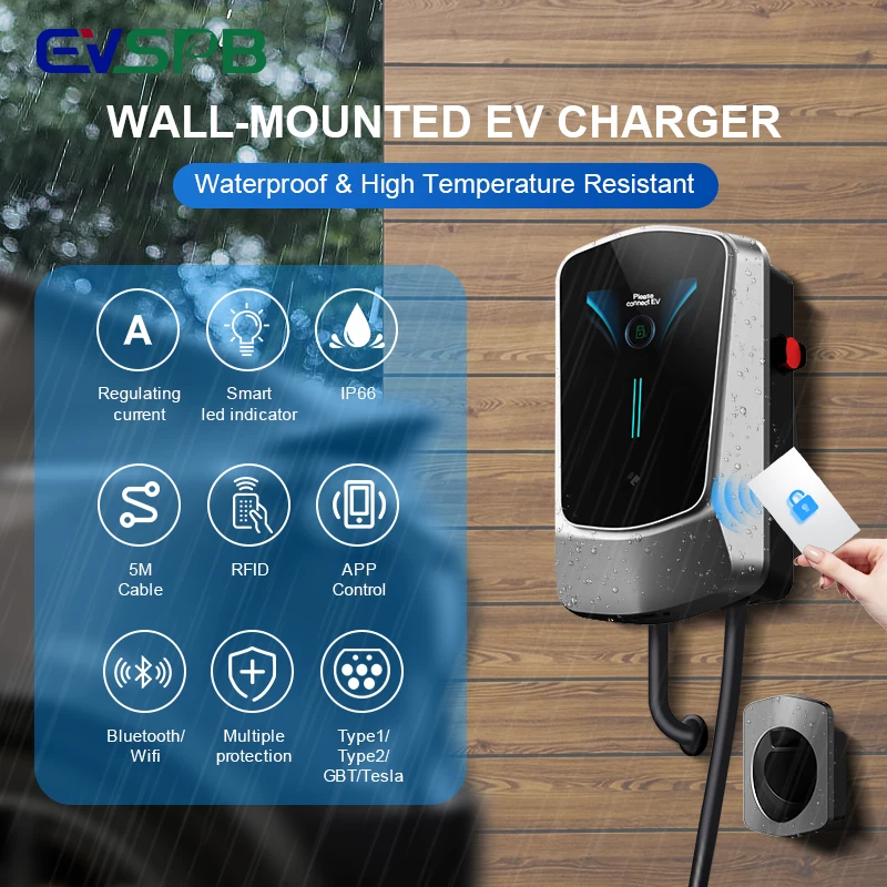 New 16A 32A 7KW 22KW Smart EV  - Solar Powered Charger 评论和价格