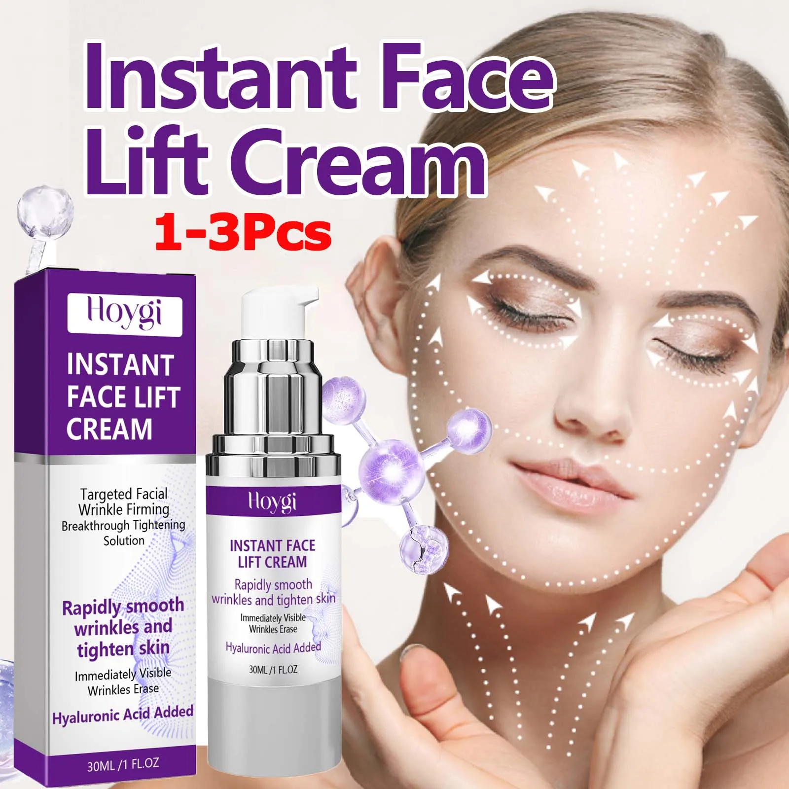Instant Face Lift Cream Firming Lifting Anti Aging Fade Fine Lines Wrinkle Remover Brightening Facial Moisturizing Cream