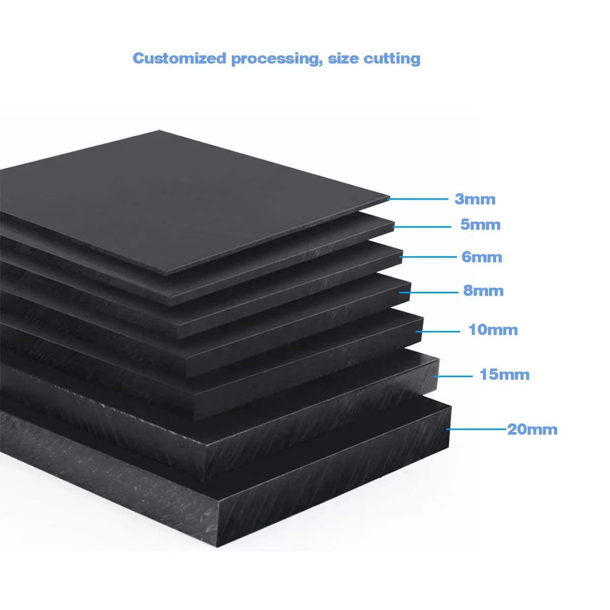 

Black Nylon Plastic Board PP Gasket/PE Black Board/ABS Board Pom Pad/HDPE Hard Board Processing Customization