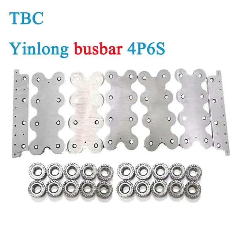 Yinlong 66160 66260 LifePo4 SIB LTO cylindrical battery 4P6S DIY copper laminated flexible busbar link connector DIY busbar