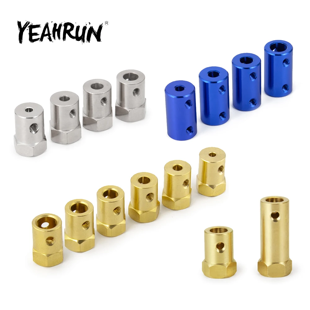 YEAHRUN Alu Alloy /Stainless Steel /Brass Connector Motor Drive Shaft Coupling for RC Boat Car Model Upgrade Parts Accessories