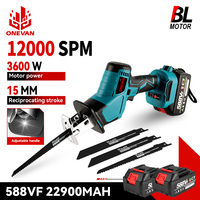 ONEVAN Brushless Cordless Electric Reciprocating Saw Electric Saw Variable Speed Metal Wood Cutter For Makita 18V Battery Pin