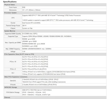 華擎 Rack ROME2D16-2T 雙路 SP3 伺服器主機板,支援 AMD EPYC 7002/7003 系列 CPU,LGA4094 接口,DDR4 內存,RJ45 網口,BMC 主機板 9 最佳銷售 sp3主機板 - №6