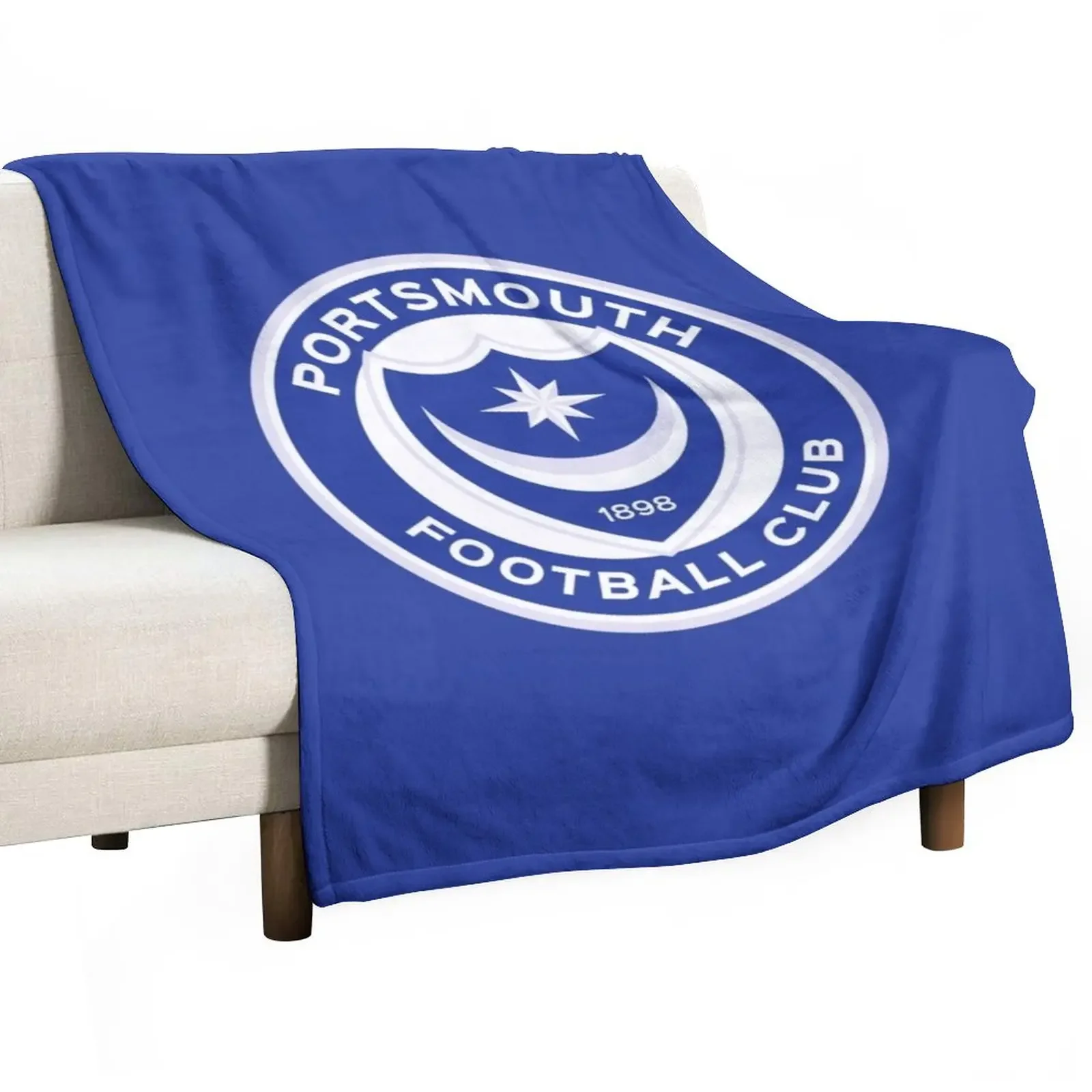 

PORTSMOUTH FC Throw Blanket Kid'S Decorative Sofas Furry Blankets