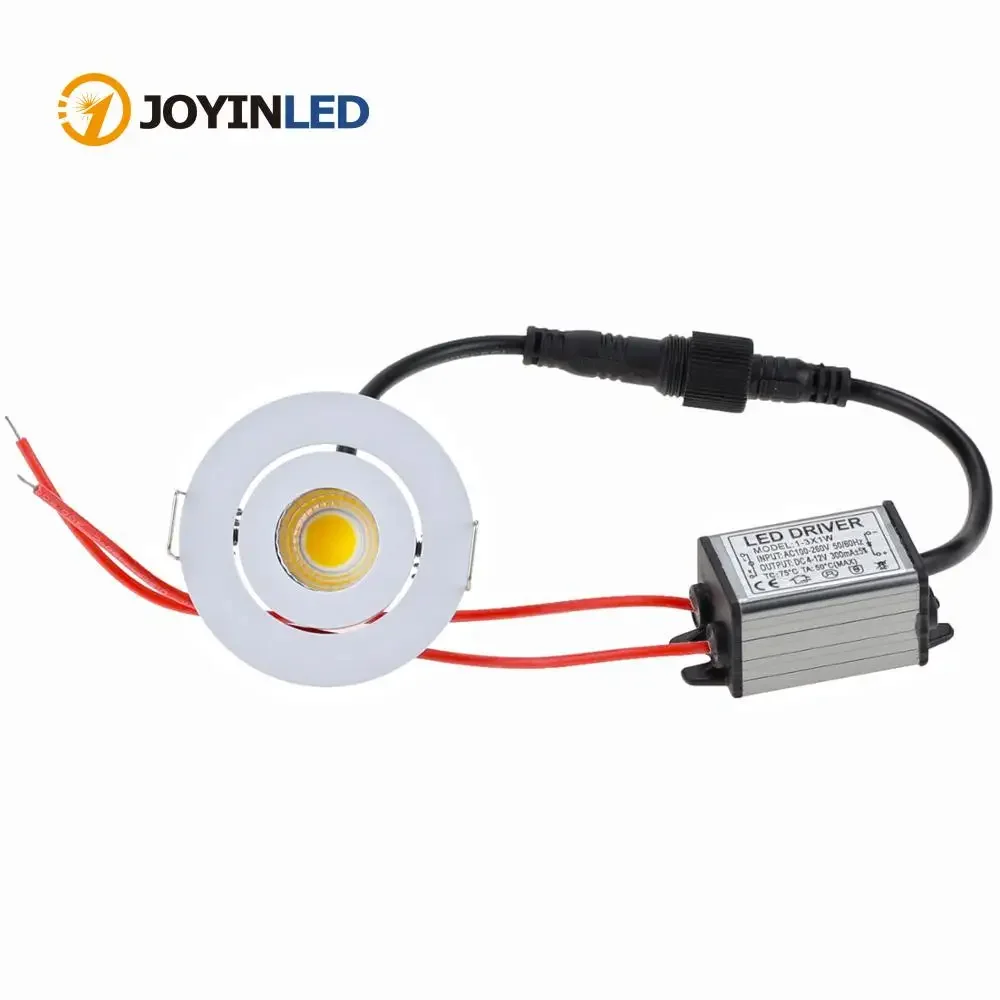 Impermeável LED Down Lights, ajustável regulável, 3W, AC90-260V, DC, IP65, Downlight, ao ar livre, lâmpadas de teto, MINI LED Spot Color