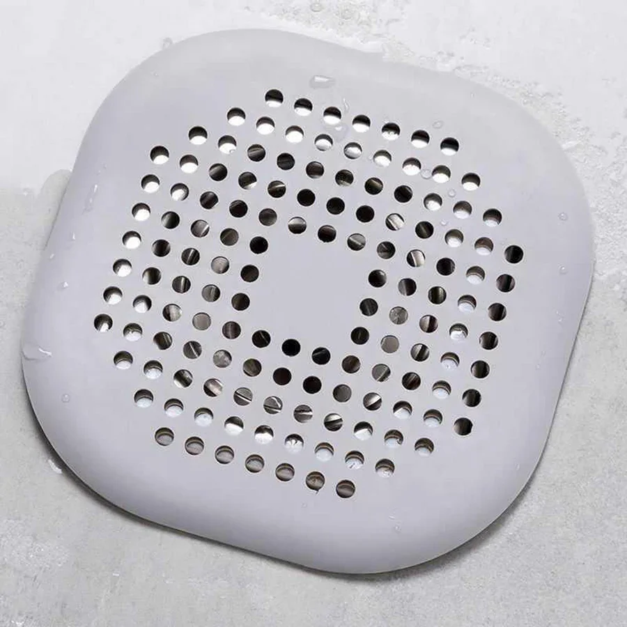 Square Silicone Drain Cover, Bathroom Drain Hair Filter, Drainage Cover, Household Bathroom Drain Mat