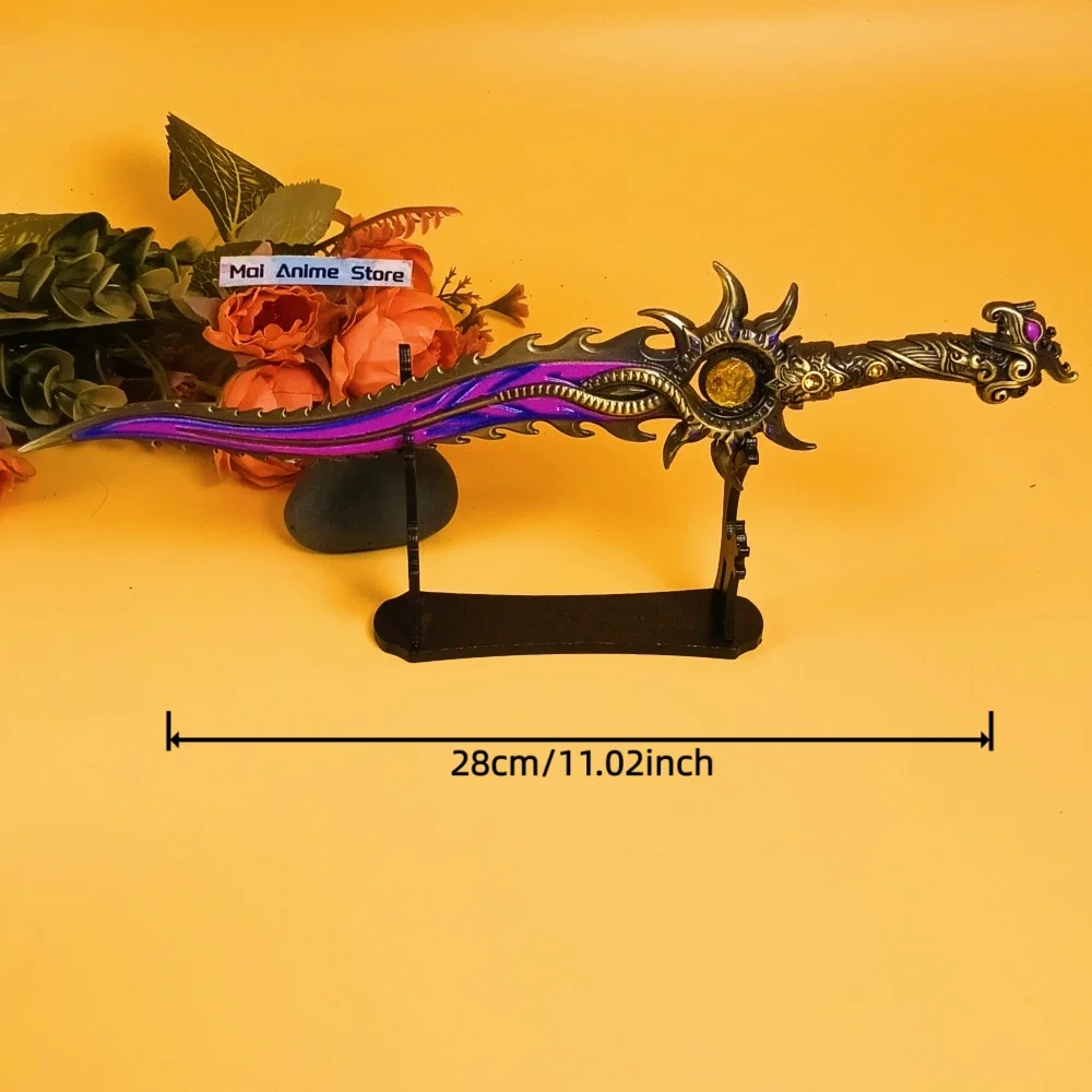 11 polegada de metal naraka bladepoint katana lâmina tamanho real japonês katana original samurai sabre anime ninja faca espada brinquedo presente