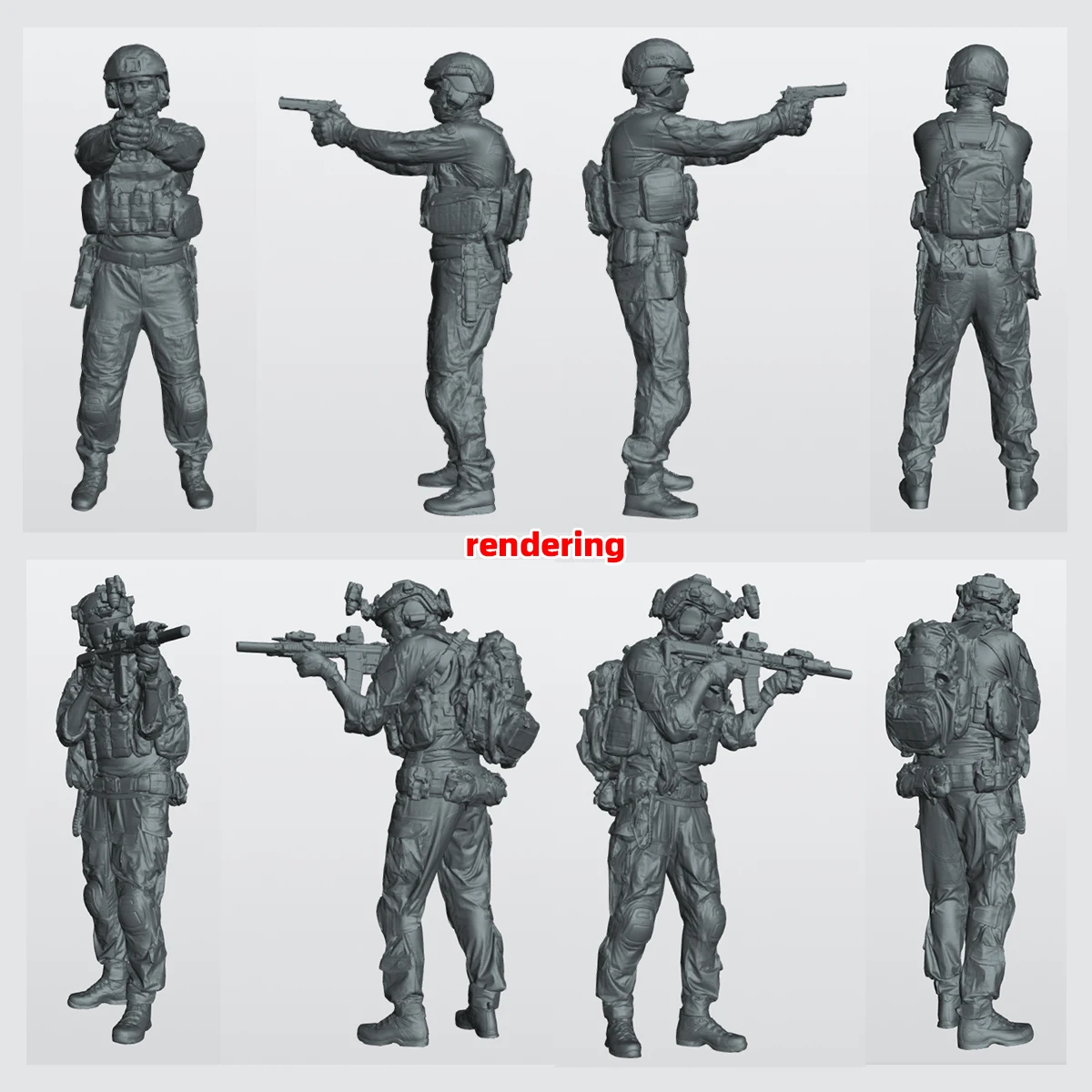 1/35 1/48 1/72 Miniatur-Modellbausatz Soldatenfiguren Diorama, Unbemalte Harz-Figuren Moderne US-Spezialeinheiten Militär-Minifiguren – Detail 2