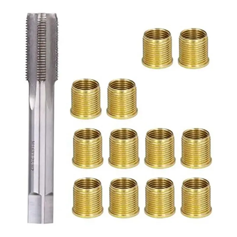 HGHO Thread Repair Tools, High Speed Steel Tap with M14X1.25 Inserts and M16X1.25 Tap Kit