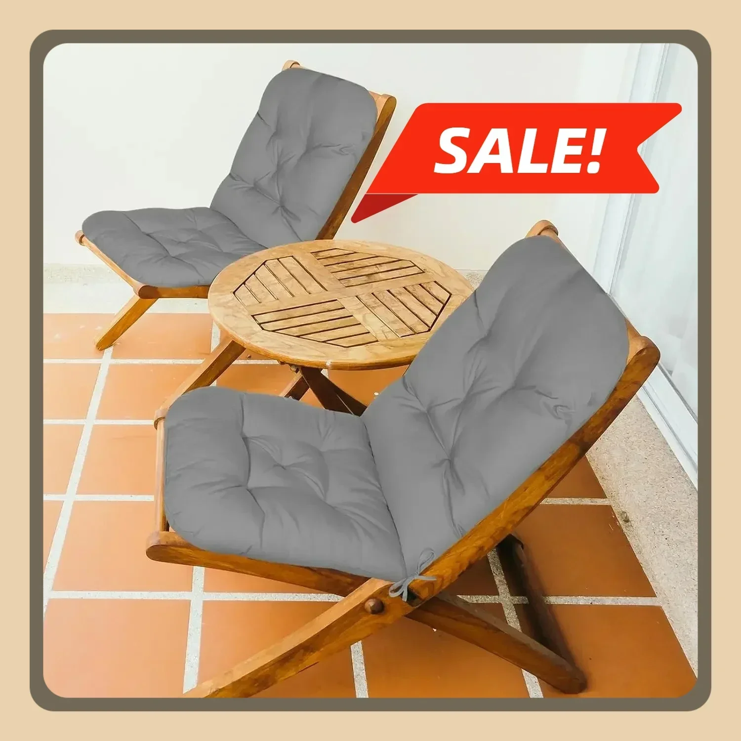

4 Set Outdoor High Back Chair Cushions Waterproof Fade Resistant Comfort Replacement Seat 47 x 20 Inch Rocking Chair Cushions