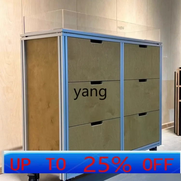 

LMMocean plate aluminum profile dining side cabinet tea simple modern hotel mobile cabinet storage