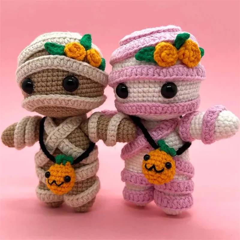 Halloween Cross-border sales bandage doll Handmade crocheted Home living room decoration Cute Funny Creative doll oranment